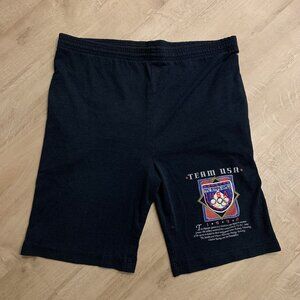 Vintage 90's Olympic Games 1992 Team USA Shorts Black Sweat Shorts Dream Team